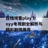 在线观看play boyy电视剧全解析与精彩剧情推荐