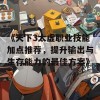 《天下3太虚职业技能加点推荐，提升输出与生存能力的最佳方案》