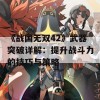 《战国无双42》武器突破详解：提升战斗力的技巧与策略