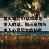 爱火难酎43话乖乖听主人的话，揭示宠物与主人心灵契合的秘密