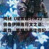 揭秘《暗黑破坏神2》德鲁伊降雨符文之语：属性、策略与最佳搭配