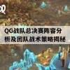 QG战队总决赛阵容分析及团队战术策略揭秘