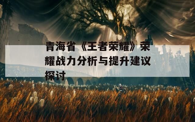 青海省《王者荣耀》荣耀战力分析与提升建议探讨