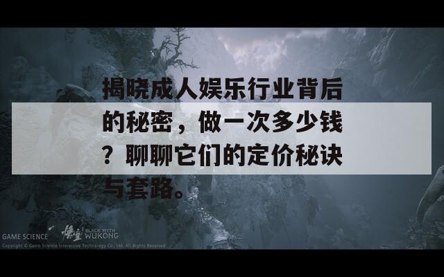 揭晓成人娱乐行业背后的秘密，做一次多少钱？聊聊它们的定价秘诀与套路。