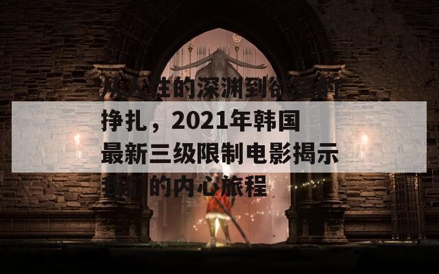 从人性的深渊到欲望的挣扎，2021年韩国最新三级限制电影揭示我们的内心旅程