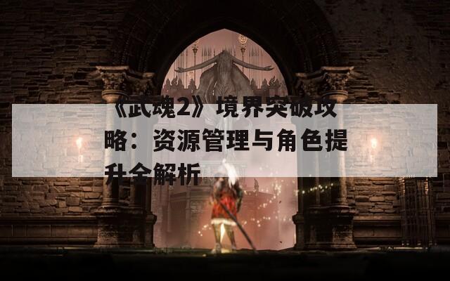 《武魂2》境界突破攻略：资源管理与角色提升全解析