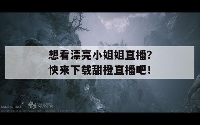 想看漂亮小姐姐直播？快来下载甜橙直播吧！