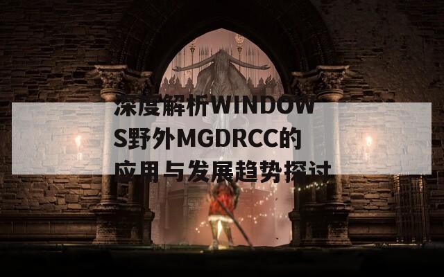 深度解析WINDOWS野外MGDRCC的应用与发展趋势探讨