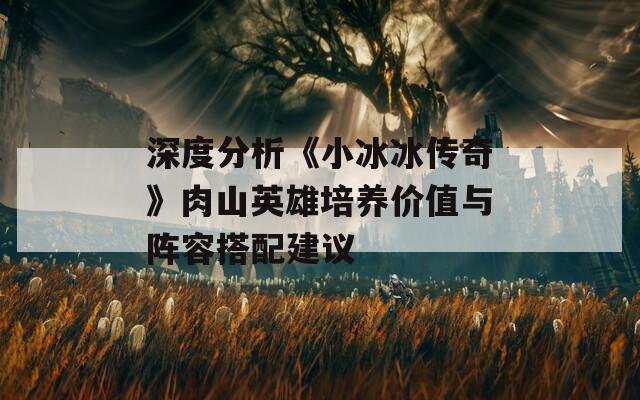 深度分析《小冰冰传奇》肉山英雄培养价值与阵容搭配建议